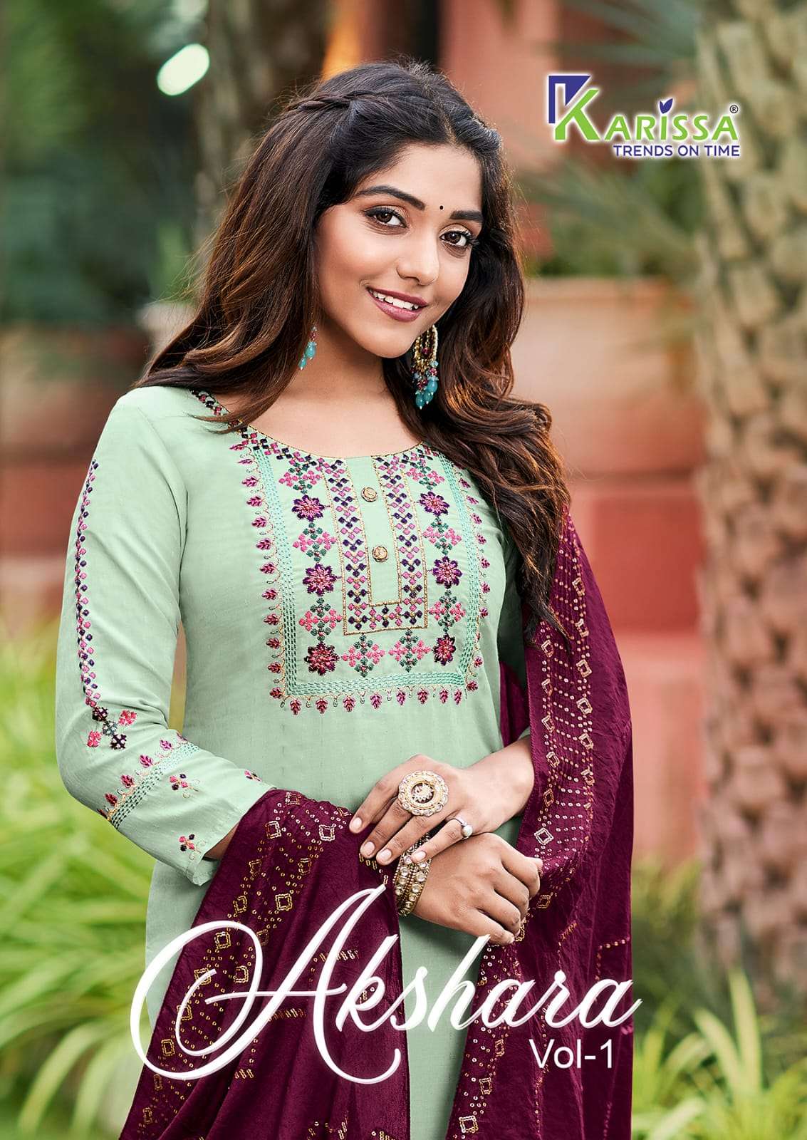 AKSHARA  VOL-1 BY KARISSA 1101 TO 1106 SERIES VISCOSE SILK STITCHED DRESSES