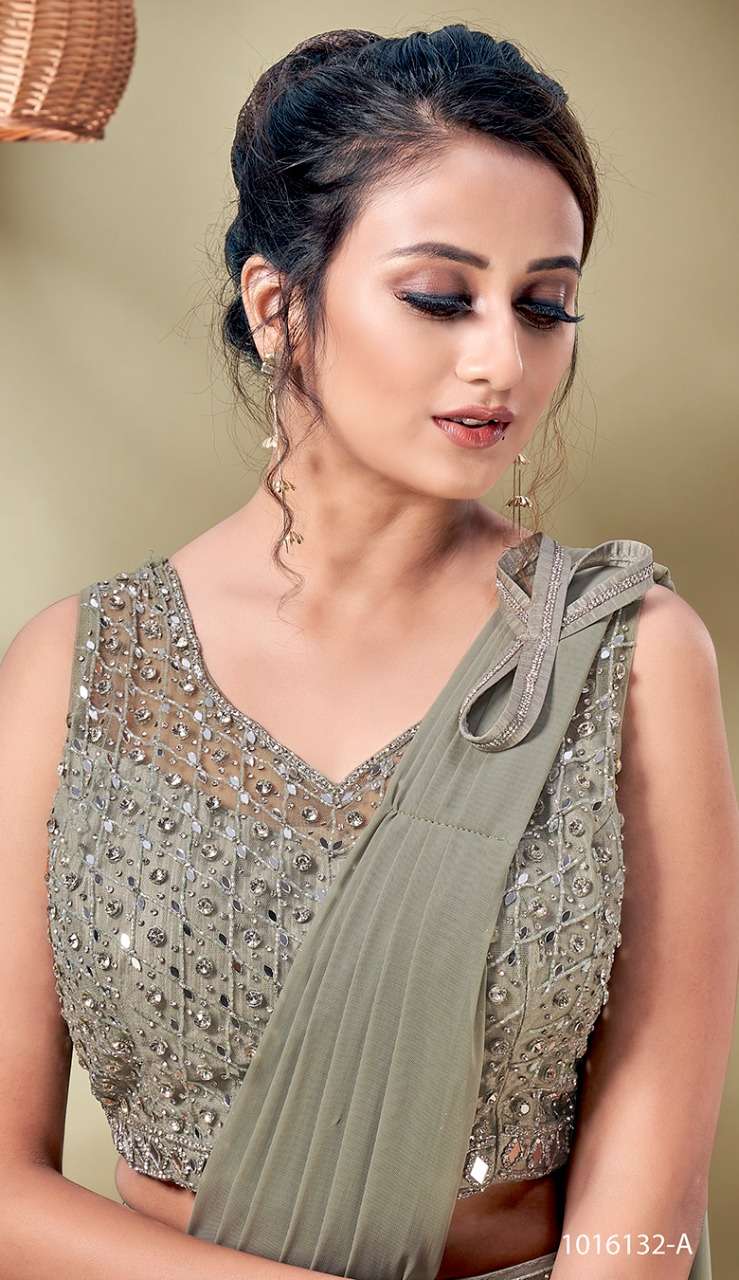 AMOHA 1016132 COLOURS BY AMOHA TRENDZ IMPORTED CRUSH STITCHED SAREES