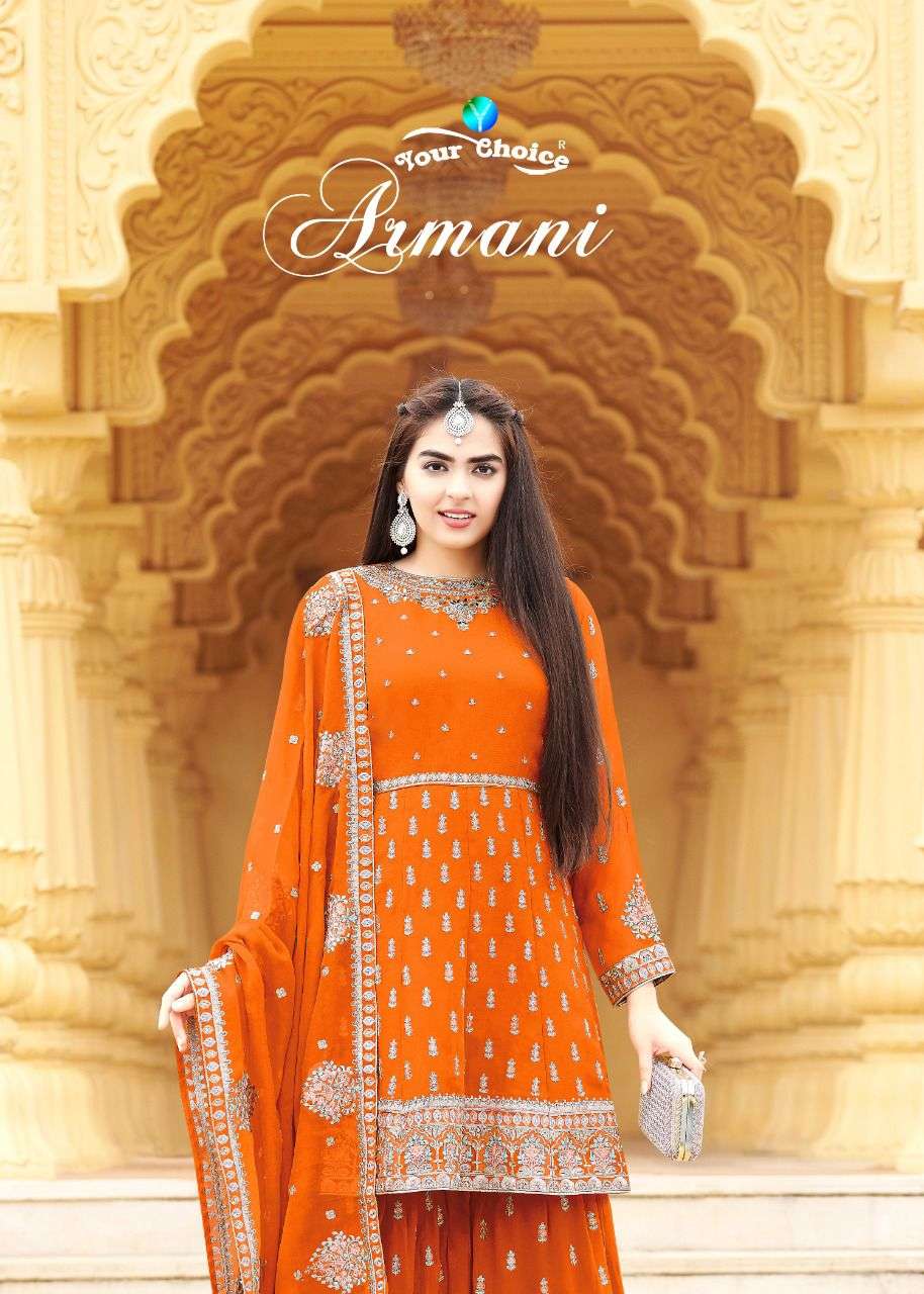 ARMANI BY YOURCHOICE 3993 TO 3998 SERIES PURE GEORGETTE SHRARA DRESSES