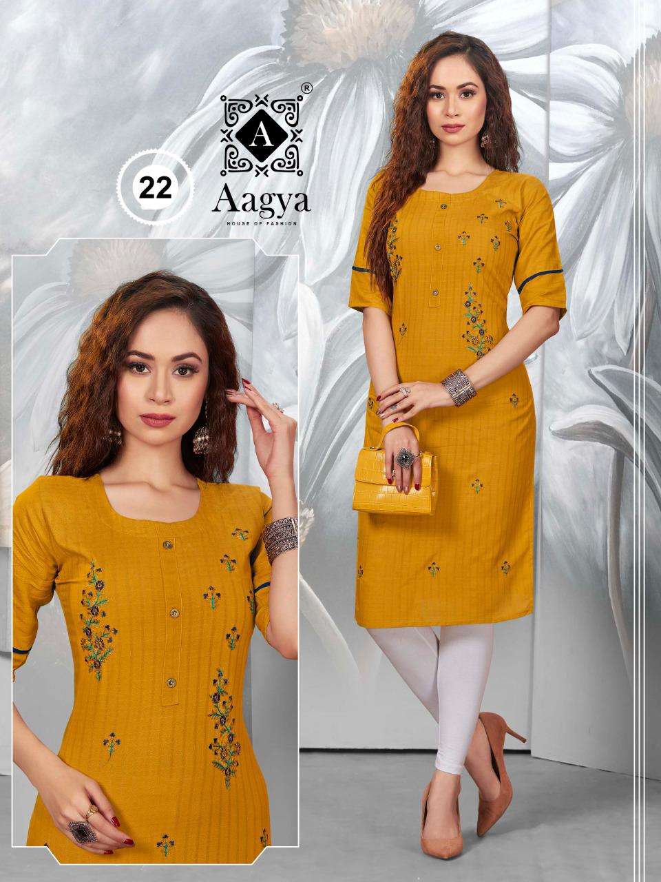 BARBIE GIRL BY AAGYA 21 TO 28 SERIES HEAVY FANCY RAYON KURTIS