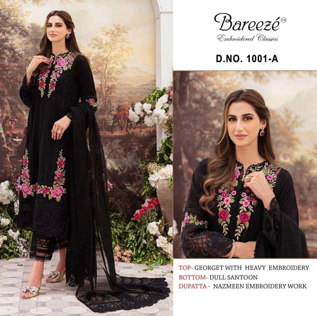 BAREEZE 1001 HITS BY BAREEZE FAUX GEORGETTE WORK PAKISTANI DRESSES