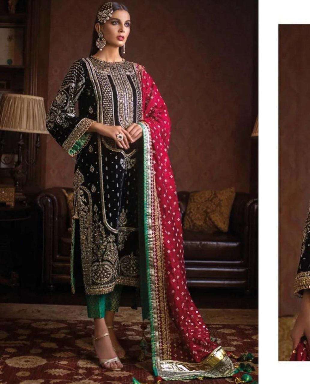 BAROQUE VELVET BY ASLIWHOLESALE VELVET EMBROIDERY PAKISTANI DRESS