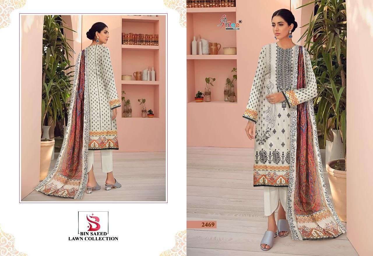 BIN SAEED 269 BY SHREE FABS PURE LAWN PRINT EMBROIDERY DRESS