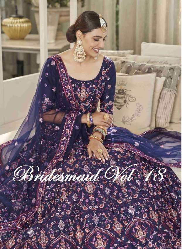 BRIDESMAID VOL-18 BY SHUBHKALA 2001 TO 2006 SERIES SILK LEHENGAS