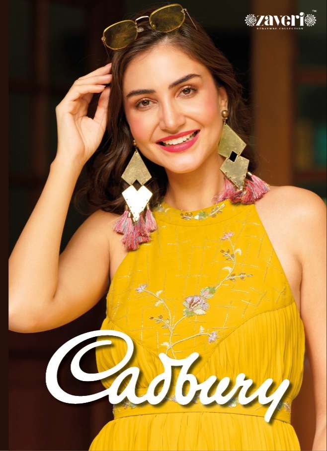 CADBURY BY ZAVERI 1087 TO 1090 SERIES GEORGETTE WORK GOWNS