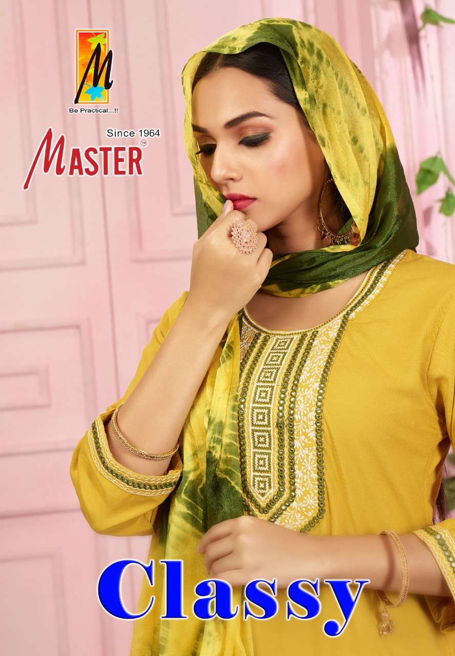 CLASSY BY MASTER 1001 TO 1008 SERIES RAYON STITCHED DRESSES