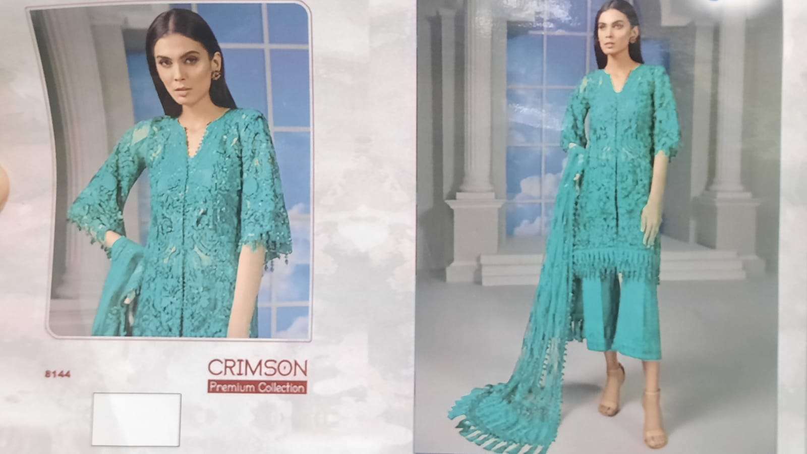 CRIMSON HIT COLOURS BY ASLIWHOLESALE NET EMBROIDERY PAKISTANI DRESSES