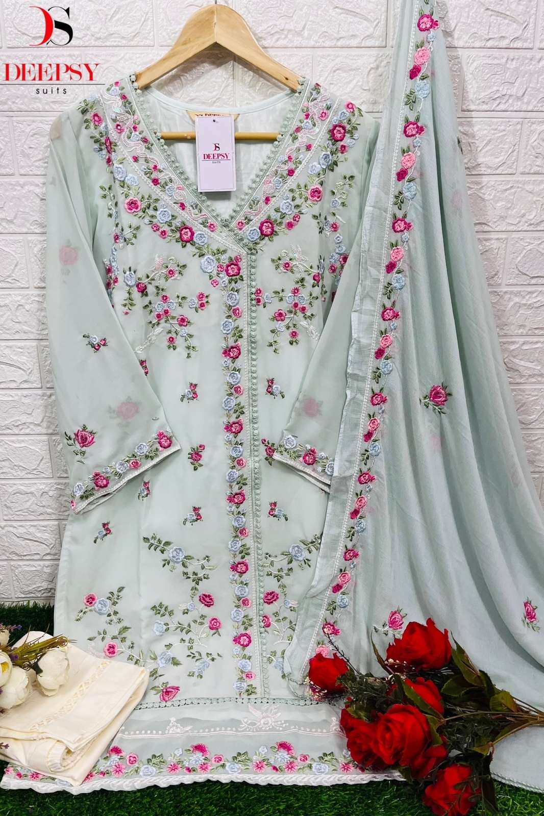 D-275 COLOURS BY DEEPSY SUITS GEORGETTE EMBROIDERY STITCHED DRESSES