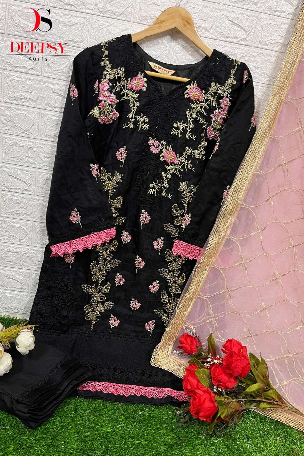 D-300 HIT DESIGN BY DEEPSY SUITS ORGANZA EMBROIDERY STITCHED DRESS