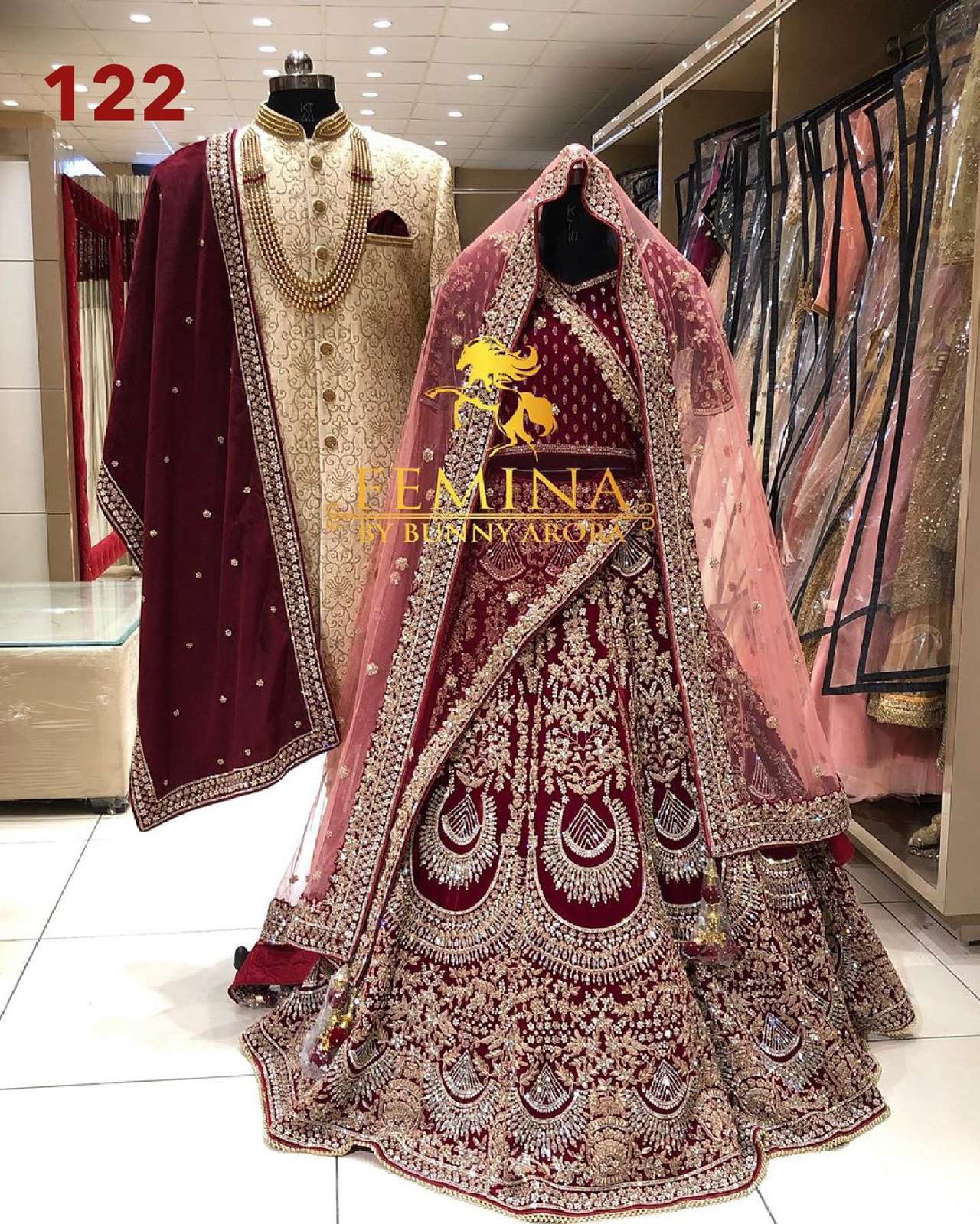 DJ-122 HIT DESIGN BY ASLIWHOLESALE VELVET SILK BRIDAL LEHENGA