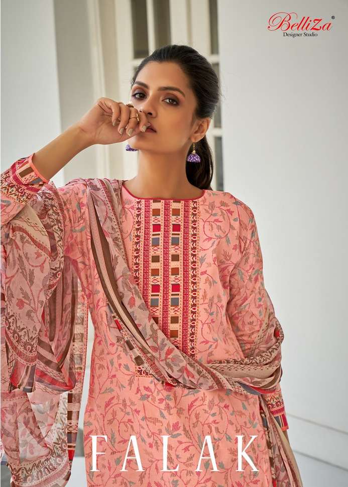 FALAK BY BELLIZA 530-001 TO 530-010 SERIES COTTON PRINT DRESSES