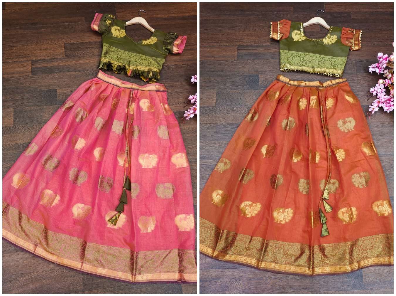 FESTIVA VOL-3 BY ASLIWHOLESALE SOFT COTTON SILK KIDS LEHENGAS