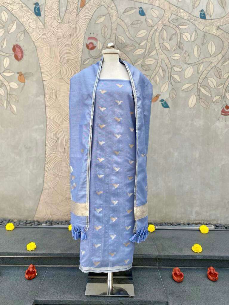 FRESH BREEZE BY ASLIWHOLESALE DESIGNER FANCY WORK TOP & DUPATTAS