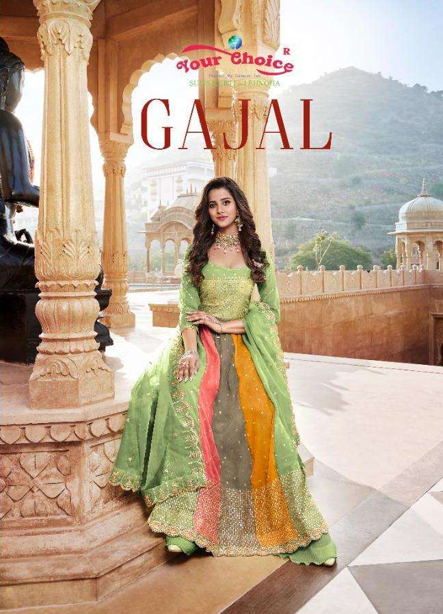 GAJAL BY YOUR CHOICE 1001 TO 1004 SERIES REAL GEORGETTE WORK SHARARA DRESSES