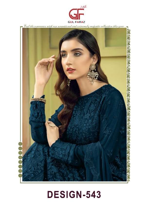 GF-543 COLOURS BY GUL FARAZ 543-A TO 543-D SERIES FAUX GEORGETTE DRESSES