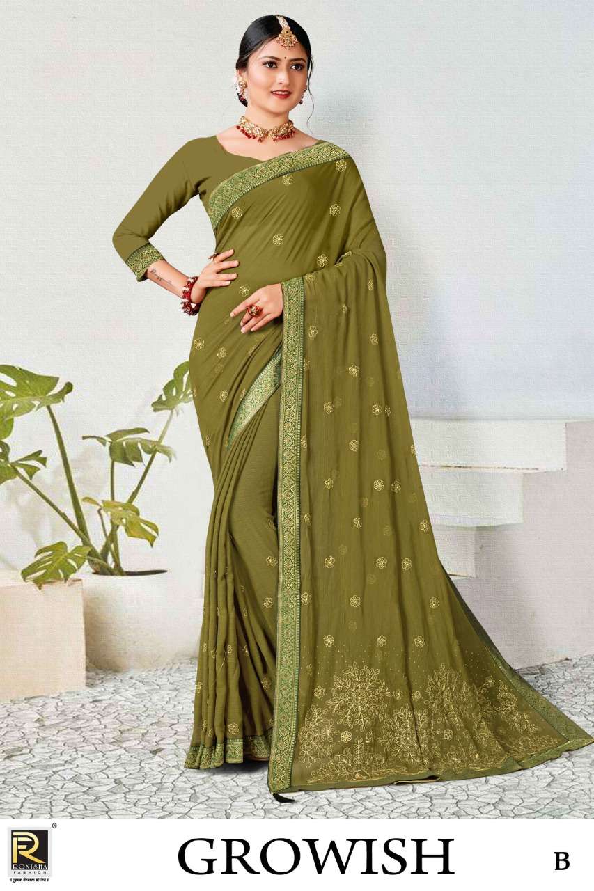 GROWISH BY RONISHA FASHION DESIGNER ZOMATO SILK SAREES