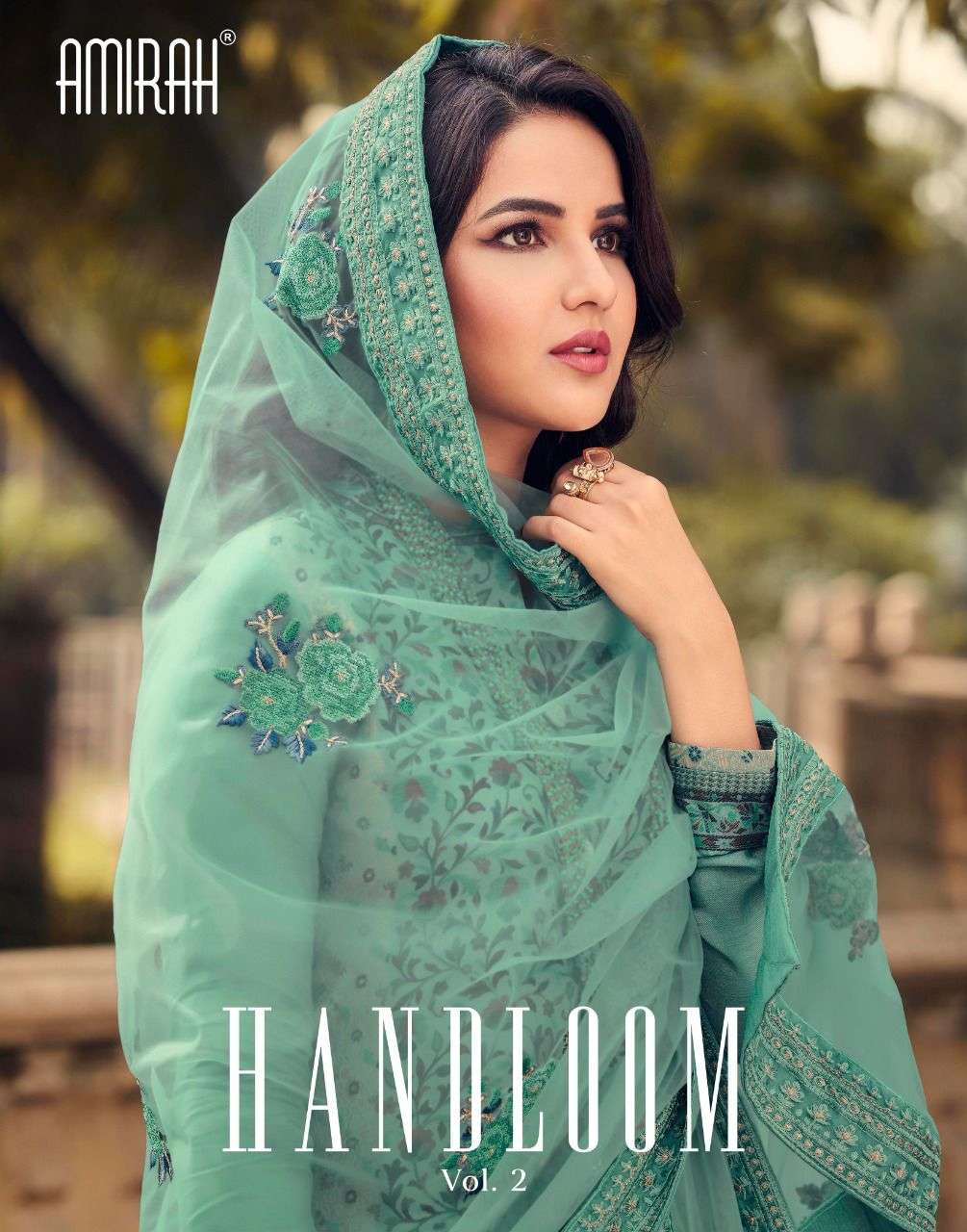 HANDLOOM VOL-2 BY AMIRAH 16071 TO 16076 SERIES VISCOSE JACQUARD DRESSES