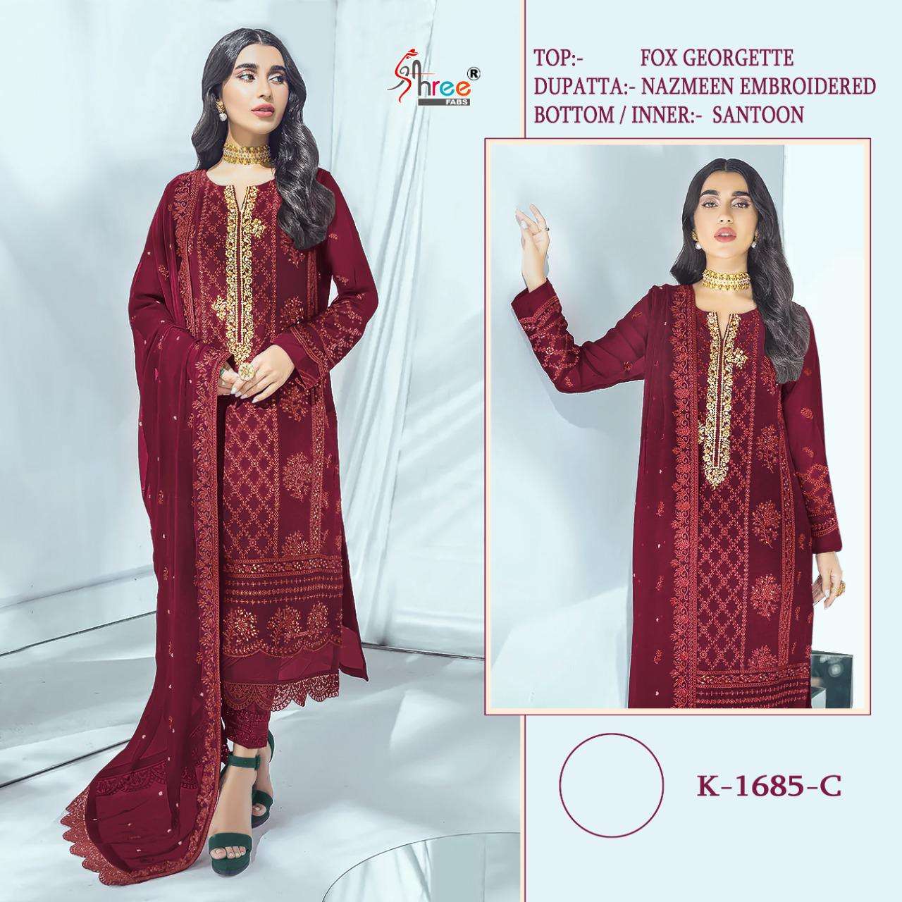 K-1685 C HIT DESIGN BY SHREE FABS FAUX GEORGETTE PAKISTANI DRESS