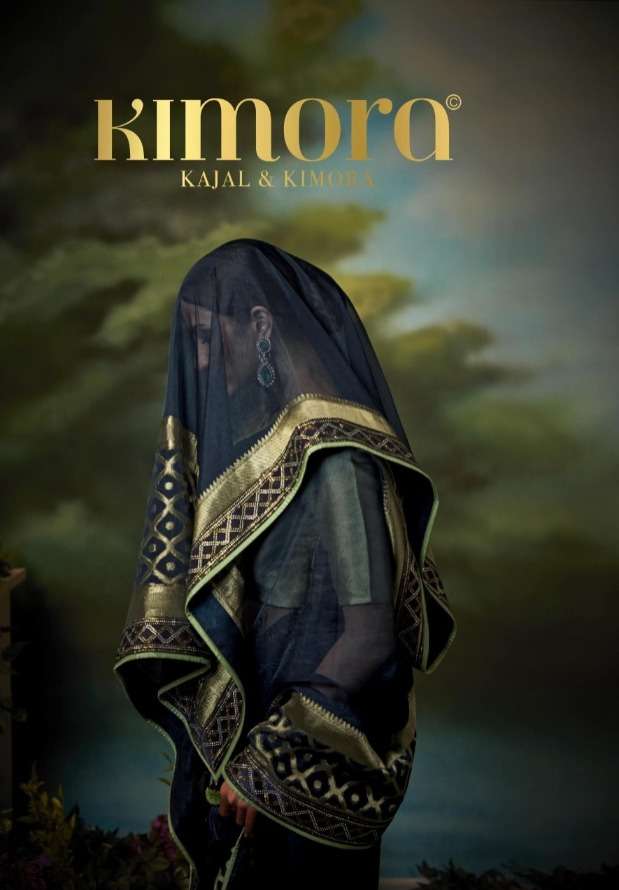 KAJAL VOL-12 BY KIMORA 5241 TO 5255 SERIES DESIGNER FANCY WORK SAREES