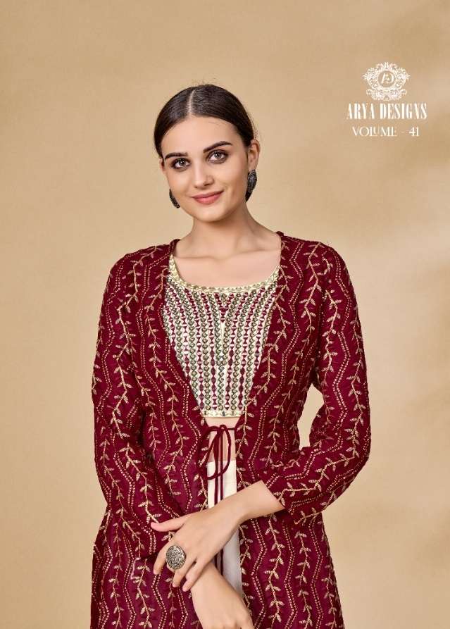 KIMAYA VOL-2 BY ARYA DESIGNS 27001 TO 27005 SERIES GEORGETTE TOP PALAZZO & SHRUG