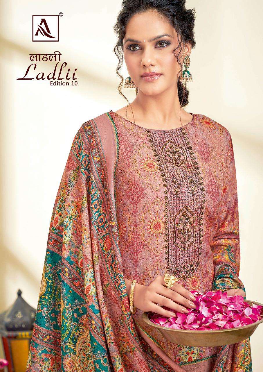 LADLII VOL-10 BY ALOK SUIT 1102-001 TO 1102-008 SERIES PURE JAM COTTON DRESSES