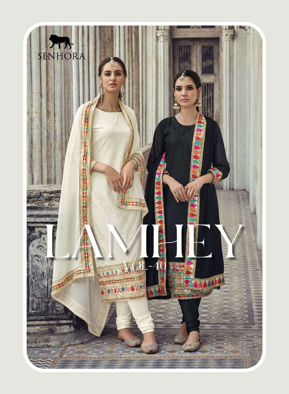 LAMHEY VOL-40 BY SENHORA 2053 TO 2055 SERIES REAL GEORGETTE DRESSES