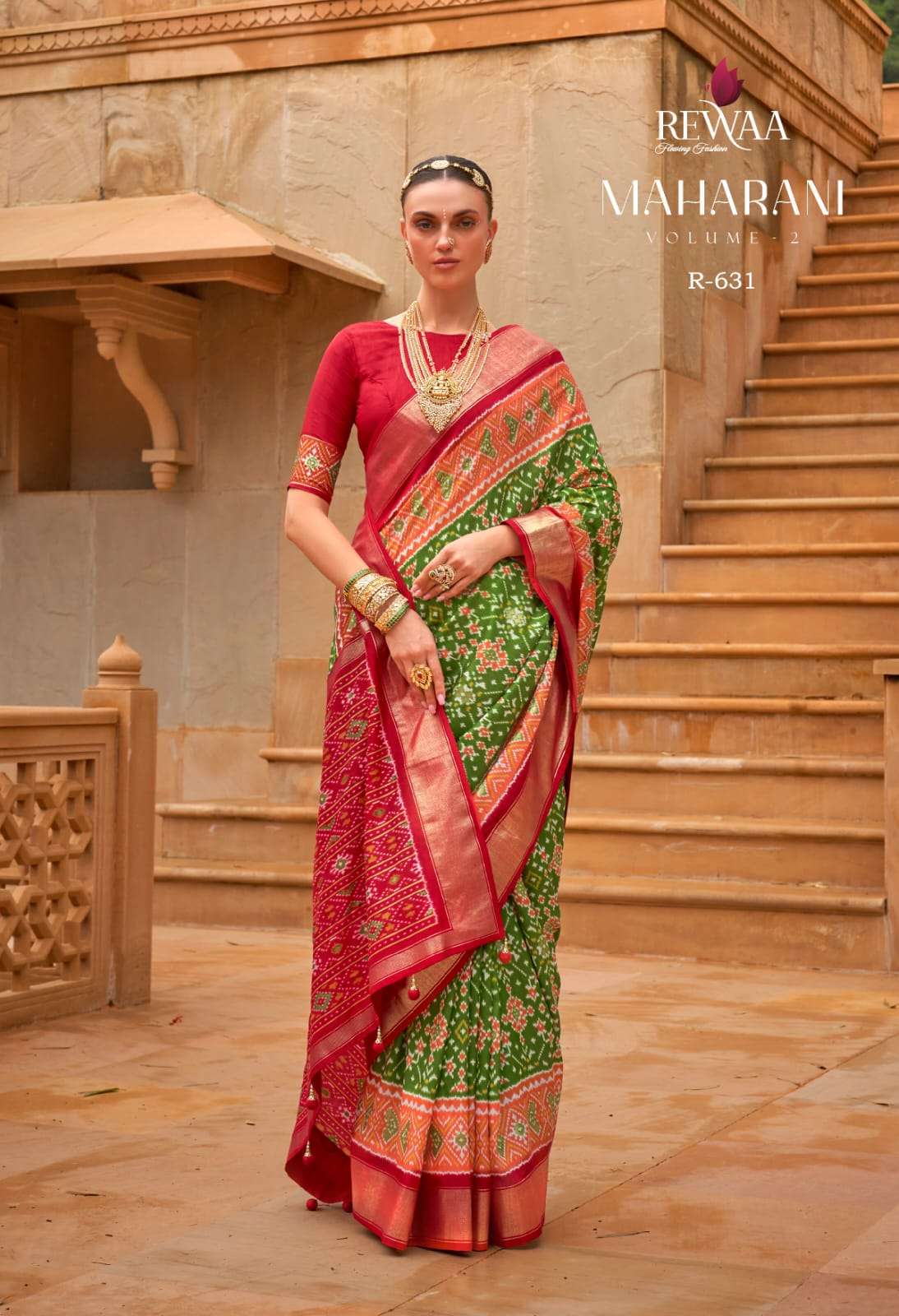 MAHARANI HITZ BY REWAA 525 TO 631 SERIES PURE DOLA PATOLA SILK SAREES