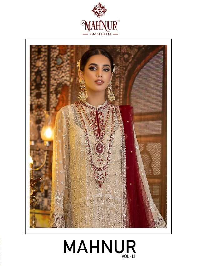 MAHNUR VOL-12 BY MAHNUR FASHION 12001 TO 12003 SERIES GEORGETTE PAKISTANI DRESSES