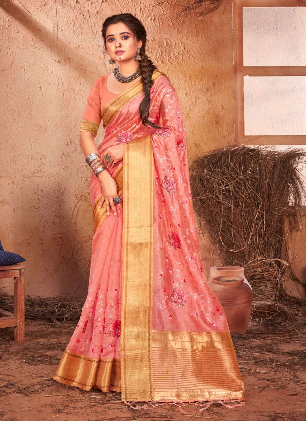 MANBHAVAN BY SANGAM PRINTS 3522 TO 3531 SERIES DESIGNER ORGANZA SAREES