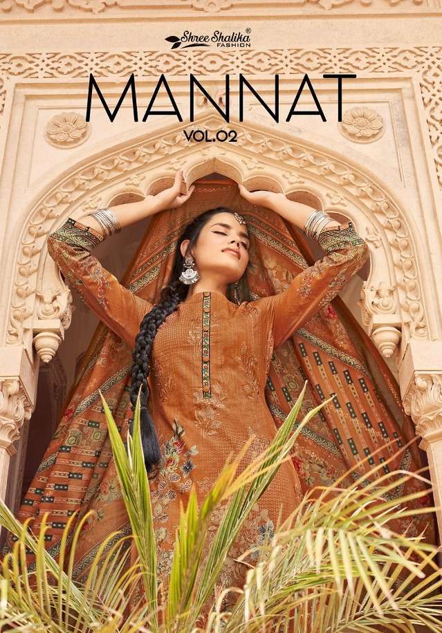 MANNAT VOL-2 BY SHREE SHALIKA FASHION 2001 TO 2008 SERIES COTTON WORK DRESSES