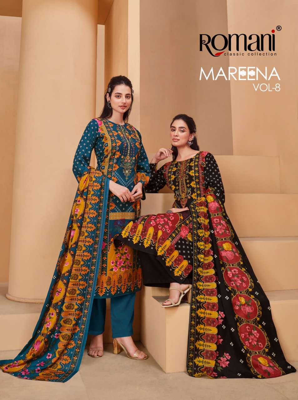 MAREENA VOL-8 BY ROMANI 1071-001 TO 1071-010 SERIES COTTON WORK DRESSES