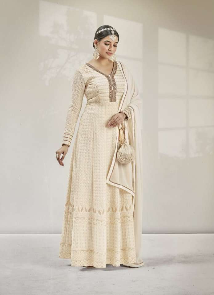 MODERN ANARKALI BY GULZAR 2001 TO 2005 SERIES GEORGETTE WORK ANARKALI DRESSES