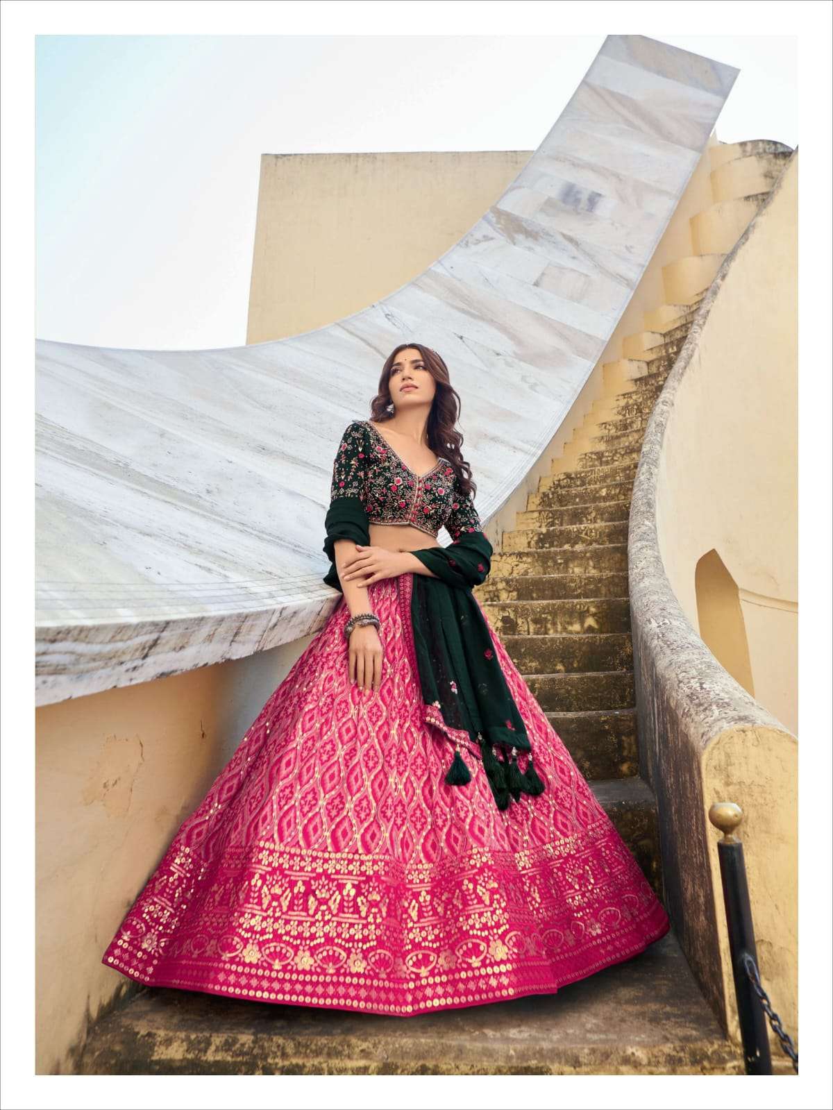 NAVKAR KOI NOOR BY ASLIWHOLESALE 1.0 TO 9.0 SERIES GEORGETTE LEHENGAS