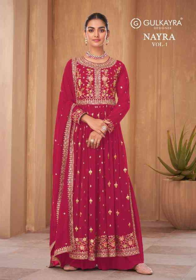 NAYRA VOL-1 BY GULKAYRA 7184-A TO 7184-C SERIES GEORGETTE ANARKALI DRESSES