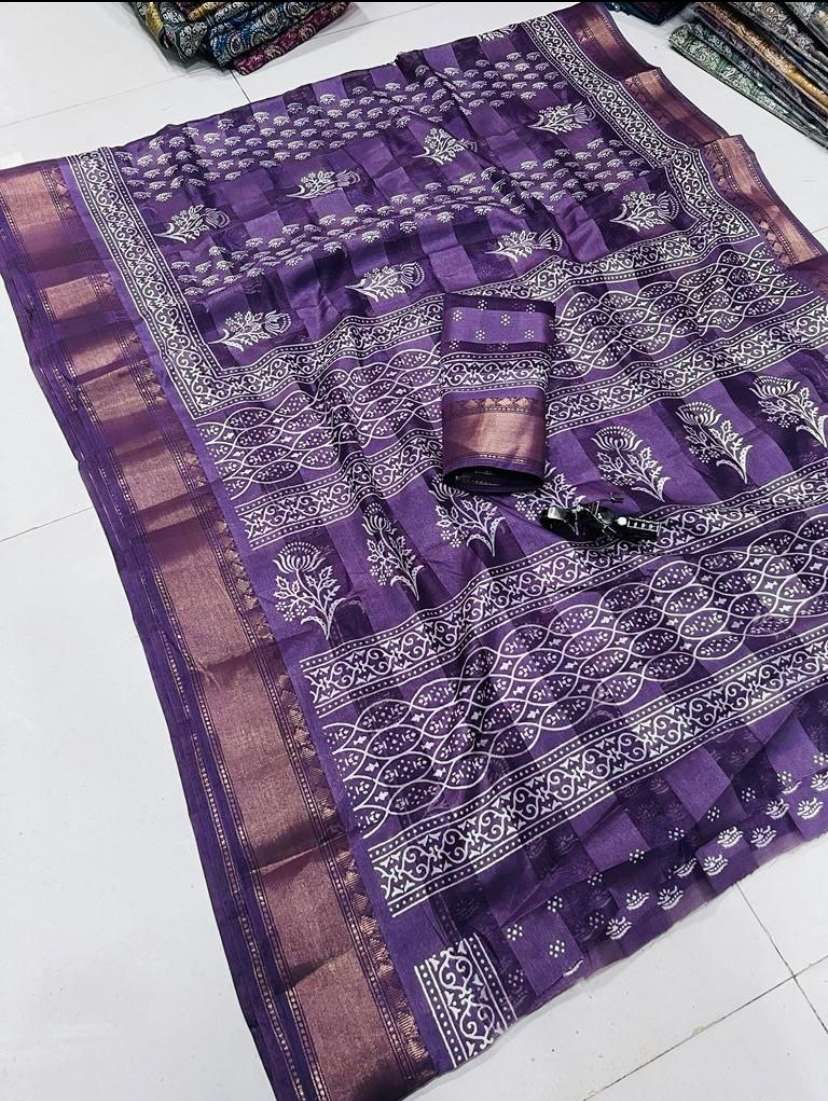 PRTNX-011 BY ASLIWHOLESALE DESIGNER SOFT COTTON SLUB SAREES