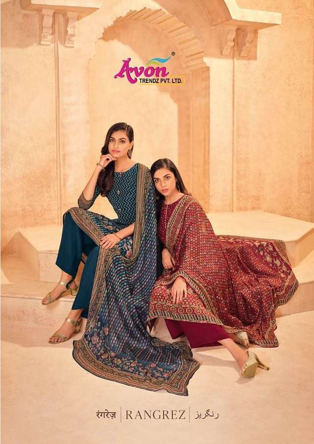 RANGREZ BY AVON TRENDZ 181 TO 186 SERIES CREPE HAND WORK DRESSES