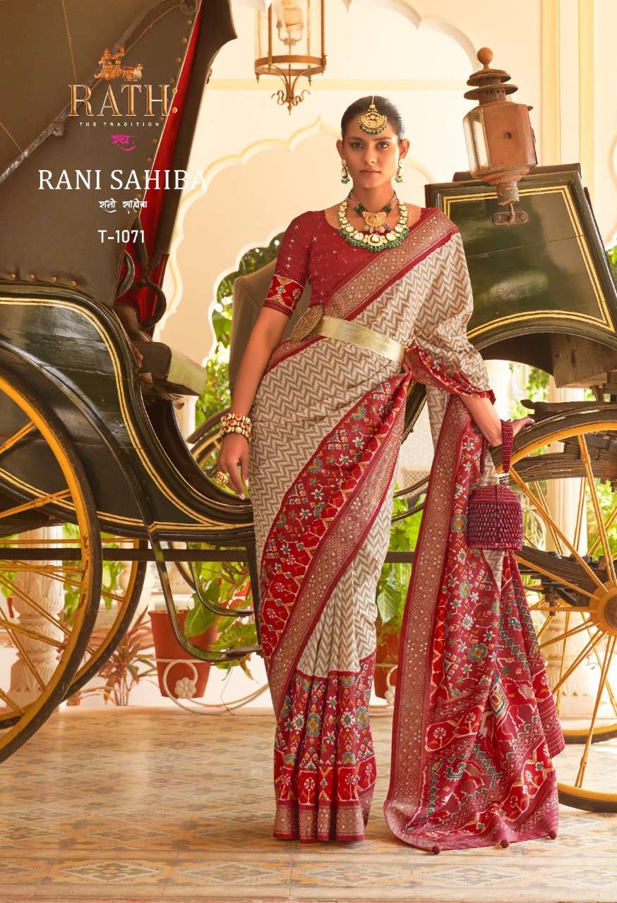 RANI SAHIBA BY RATH 1070 TO 1075 SERIES DESIGNER PATOLA SILK SAREES