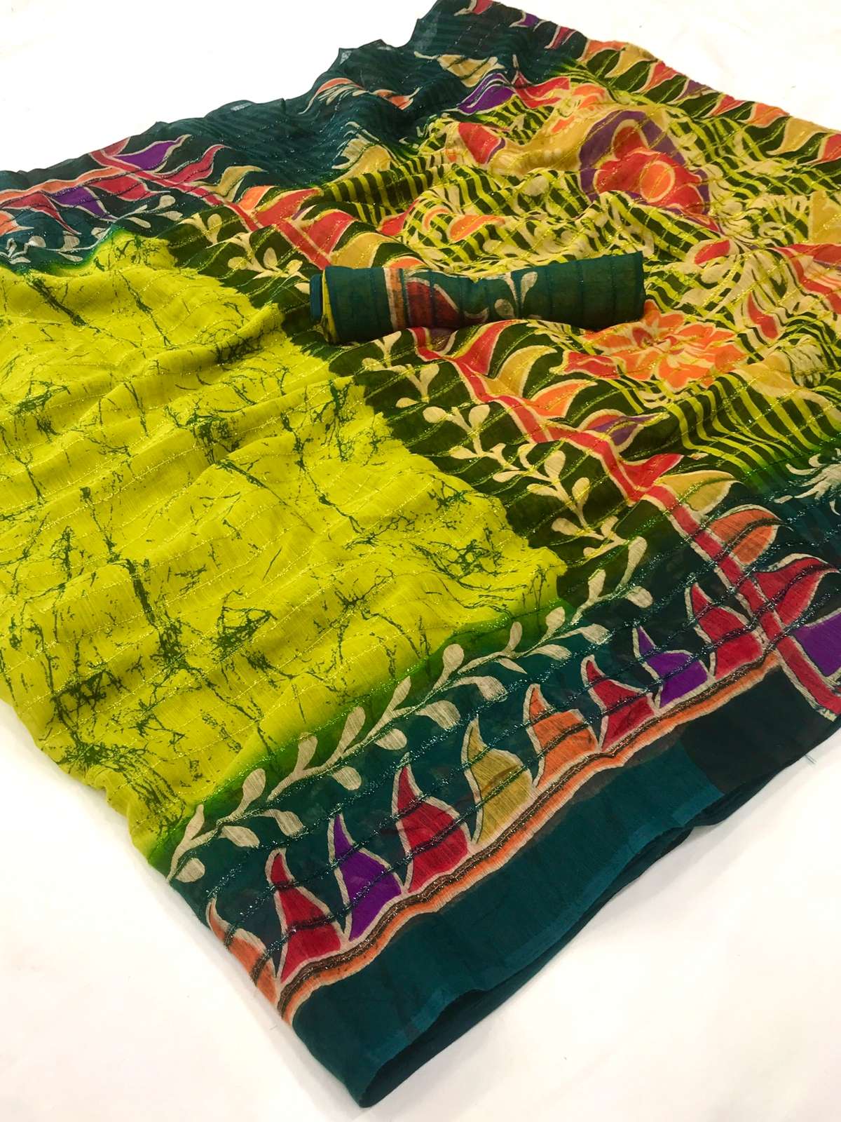 ROMANIA BY ASLIWHOLESALE DESIGNER CHANDERI COTTON PRINT SAREES