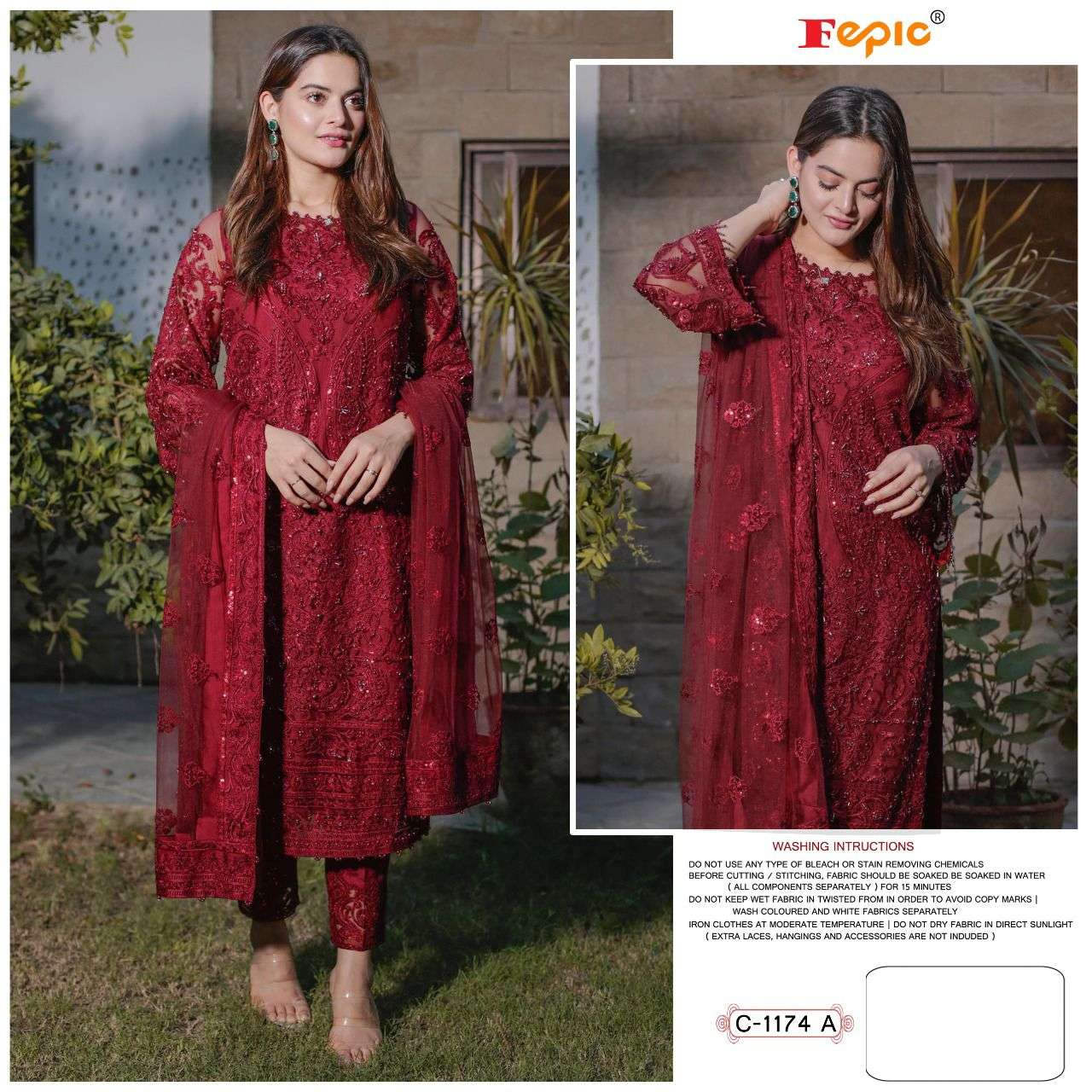 ROSEMEEN C-1176 COLOURS BY FEPIC 1176-A TO 1176-D SERIES GEORGETTE  PAKISTANI DRESSES