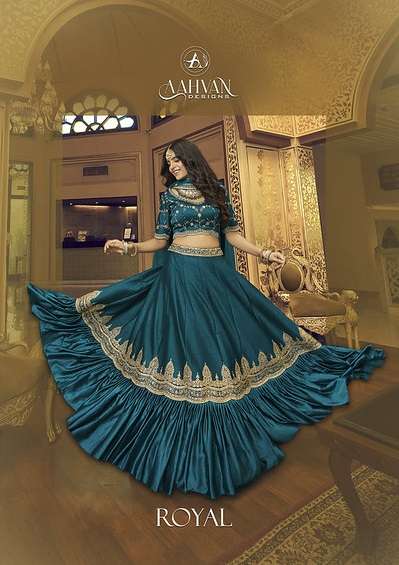 ROYAL BY AAHVAN DESIGNS 1401 TO 1403 SERIES DESIGNER SILK WORK LEHENGAS