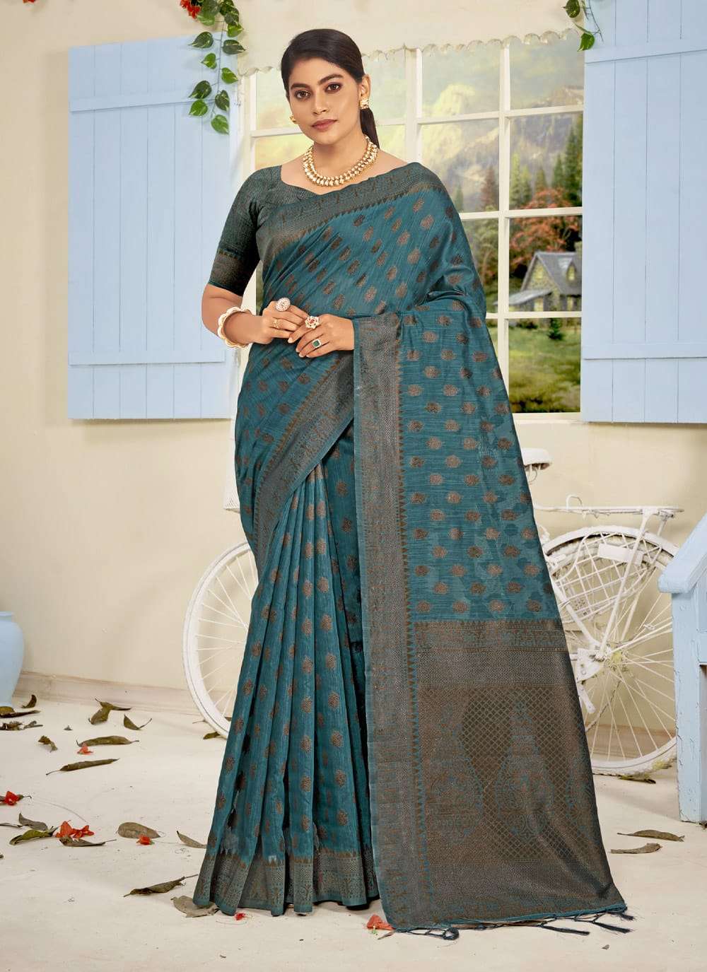 ROYAL BY SANGAM PRINTS 3343 TO 3348 SERIES COTTON WOVEN SAREES