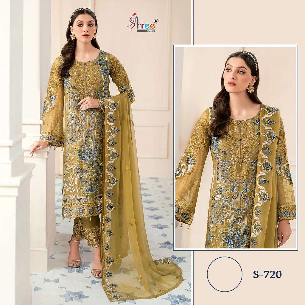 S-720 HIT DESIGN BY SHREE FABS GEORGETTE EMBROIDERY PAKISTANI DRESS