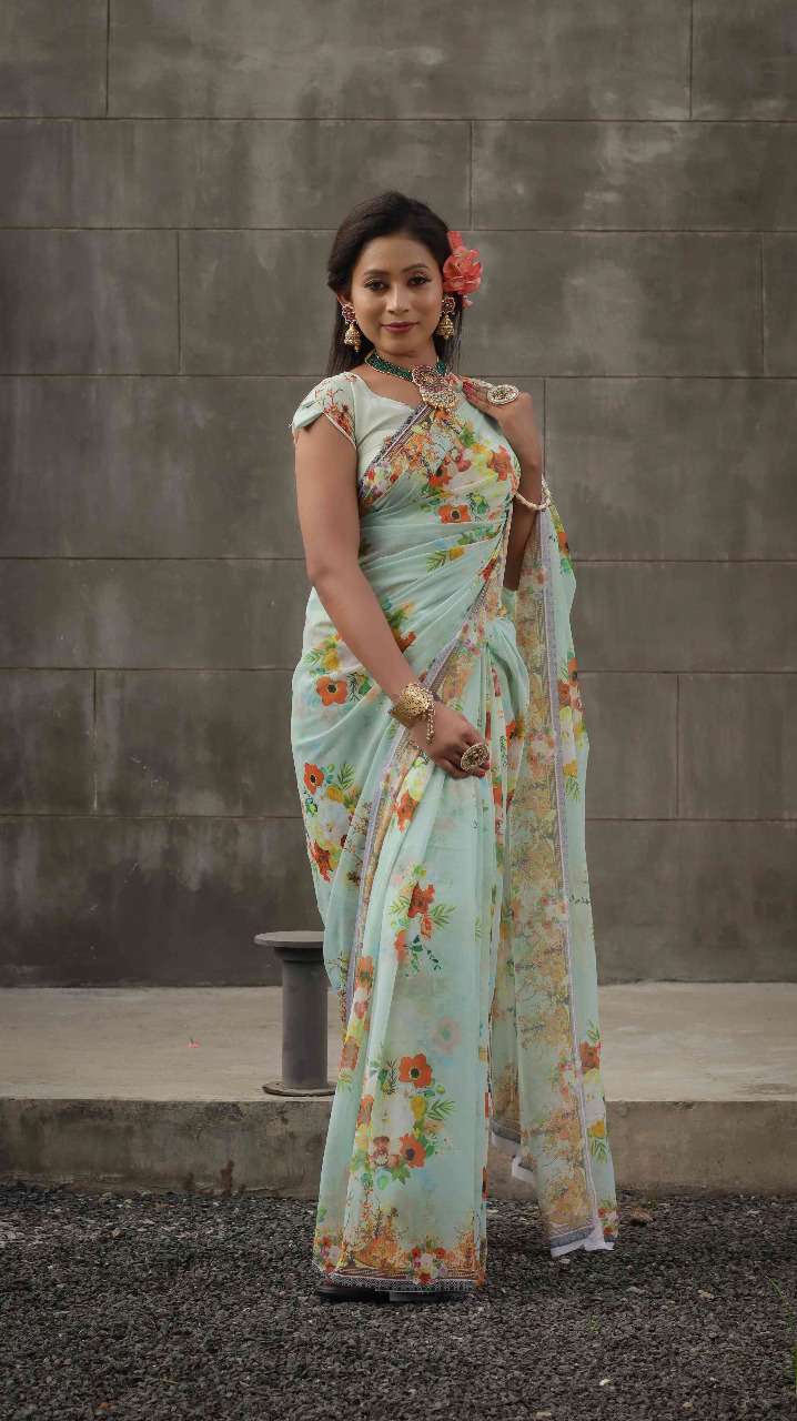 SAADHVI BY ASLIWHOLESALE DESIGNER GEORGETTE PRINT SAREES