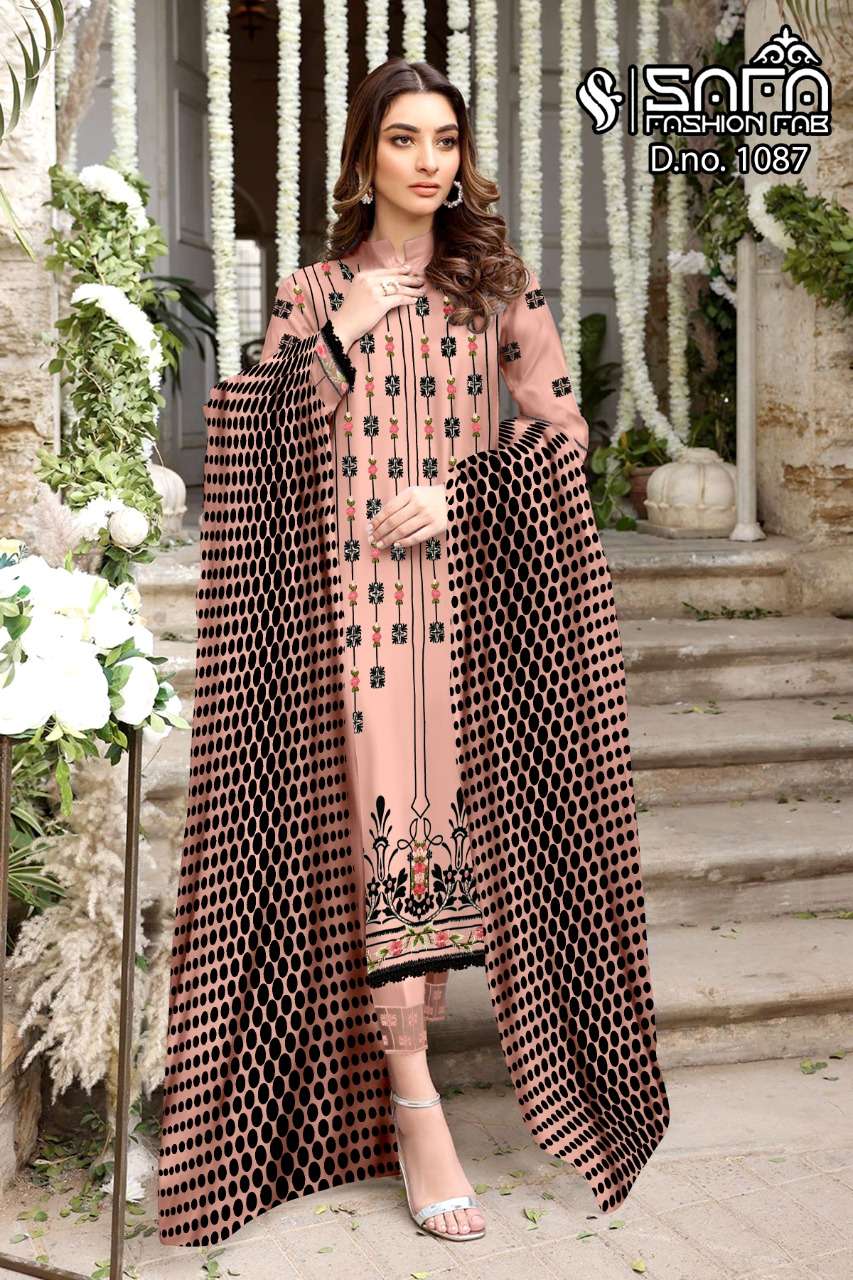 SAFA 1087 COLOURS BY SAFA FASHION FAB GEORGETTE STITCHED DRESSES