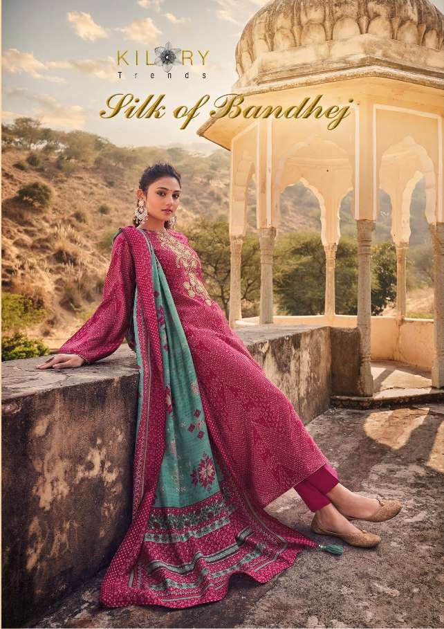 SILK OF BANDHEJ BY KILORY TRENDZ 541 TO 548 SERIES MUSLIN EMBROIDERY DRESSES