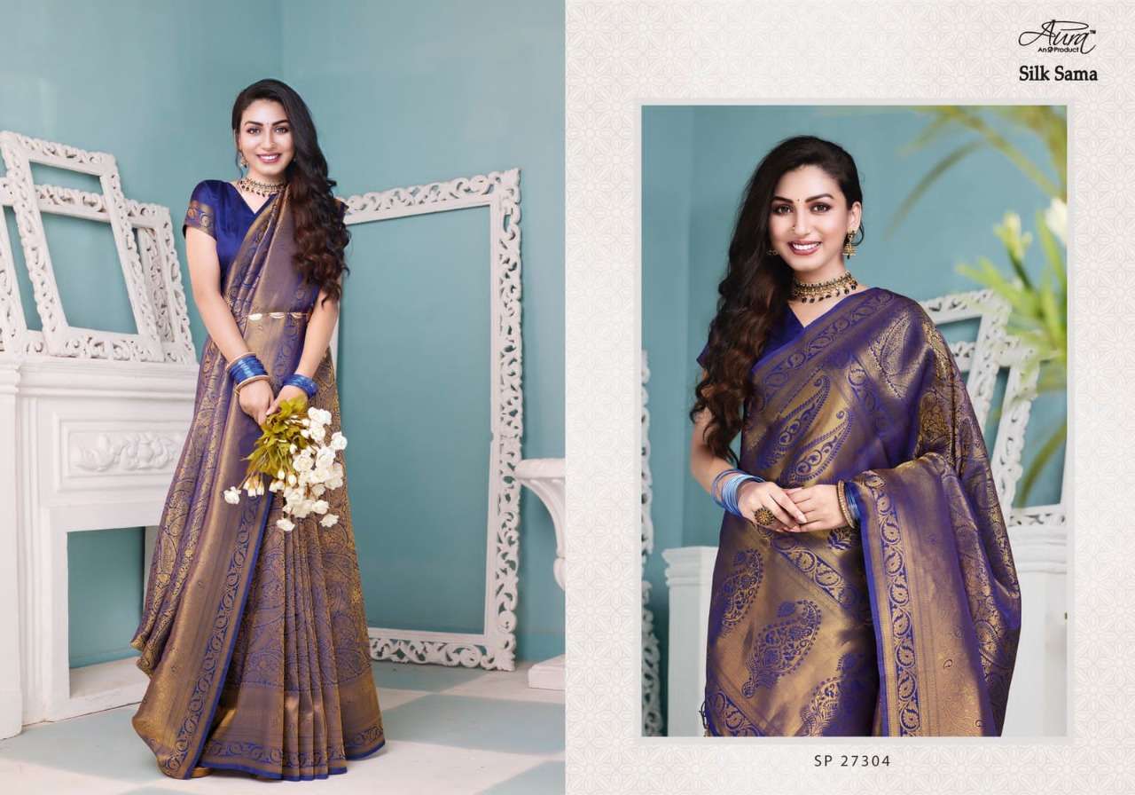 SILK SAMA BY AURA 27301 TO 27306 SERIES DESIGNER SILK SAREES