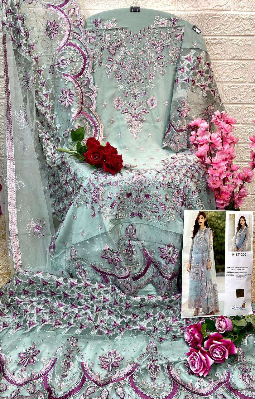 ST-2001 HIT DESIGN BY SANIYA TRENDZ GEORGETTE PAKISTANI DRESS