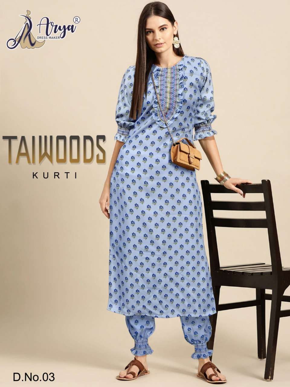 TAIWOODS BY ARYA DRESS MAKER 01 TO 06 SERIES RAYON KURTI & PANTS