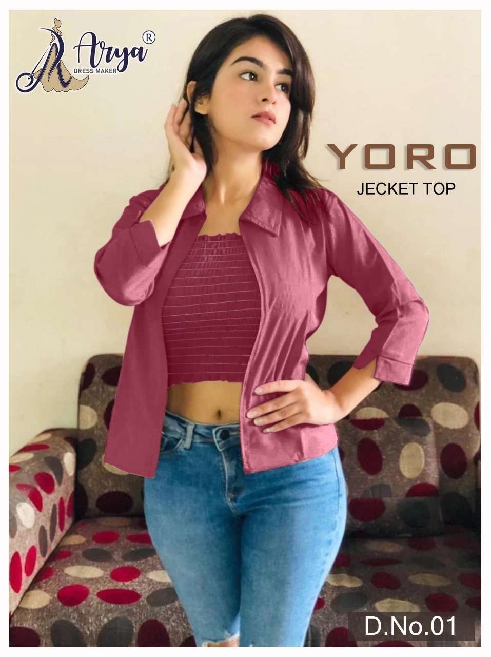 YORO JACKET BY ARYA DRESS MAKER 01 TO 05 SERIES IMPORTED INNER & JACKET