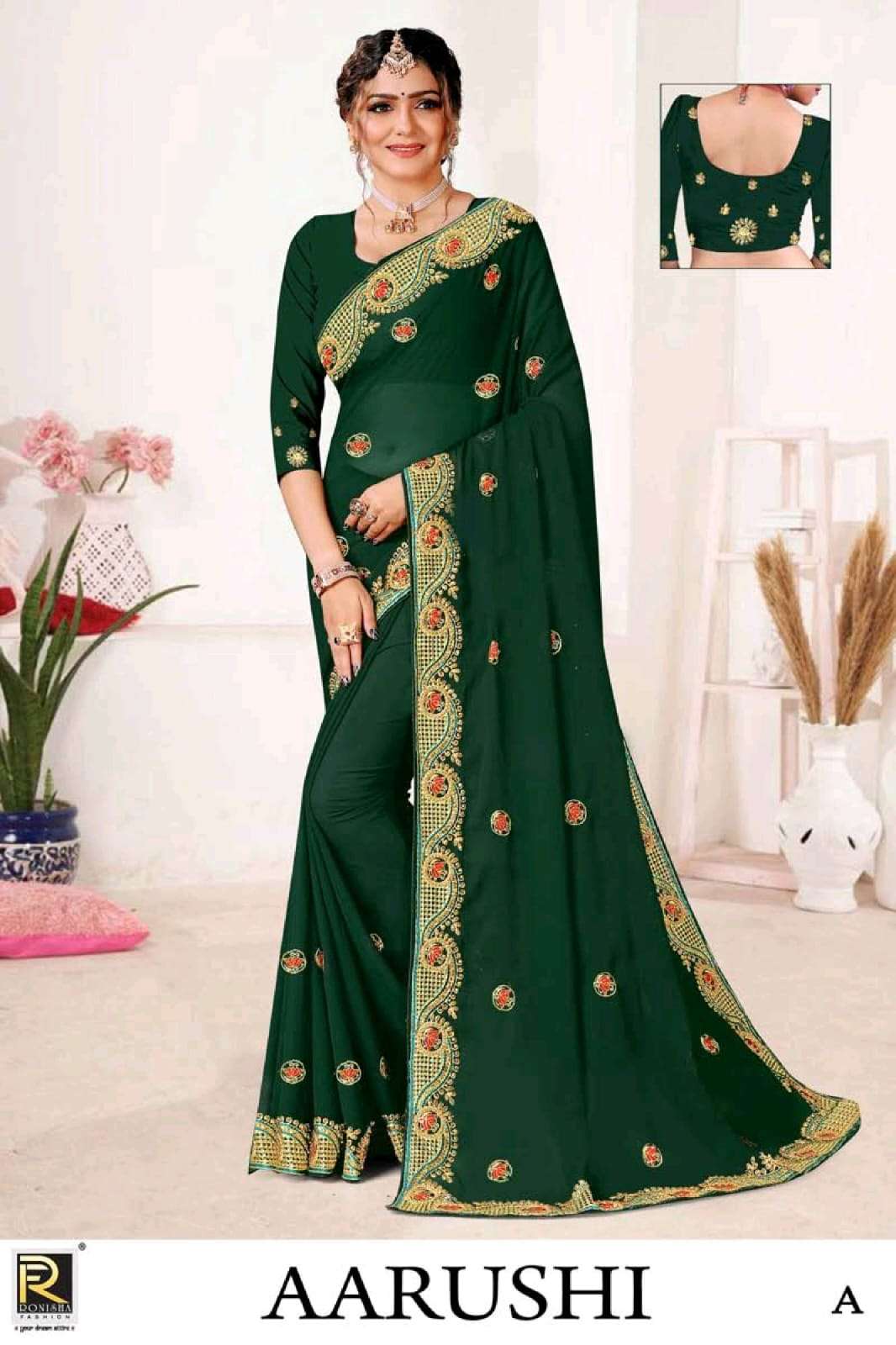 AARUSHI BY RONISHA FASHION DESIGNER GEORGETTE SAREES